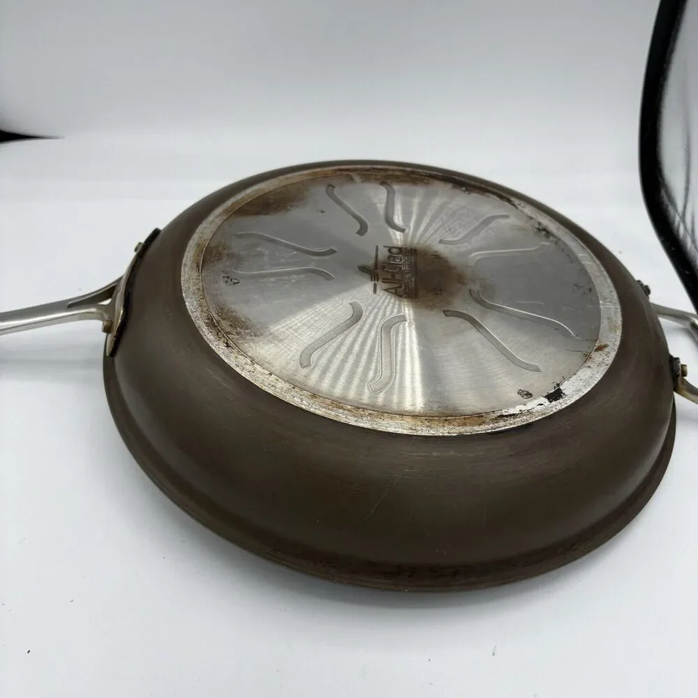 All-Clad Frying Pan‎ 12 Inch Skillet Nonstick Long Handle No Lid Side